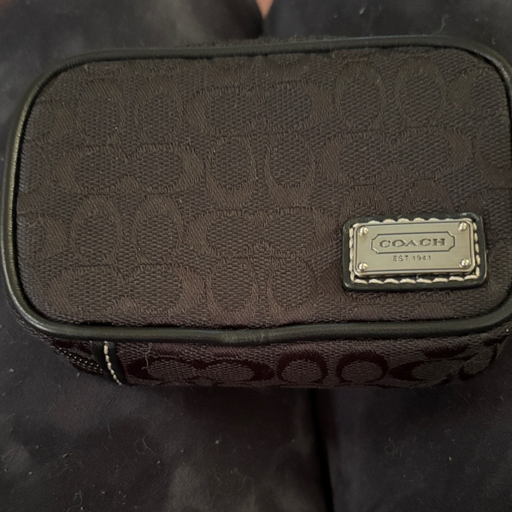 NWT Coach Black zippered multi function case